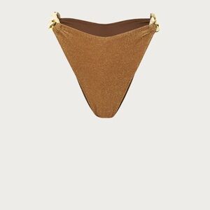 SAME Gold Glitter Bikini High Rise Bottom